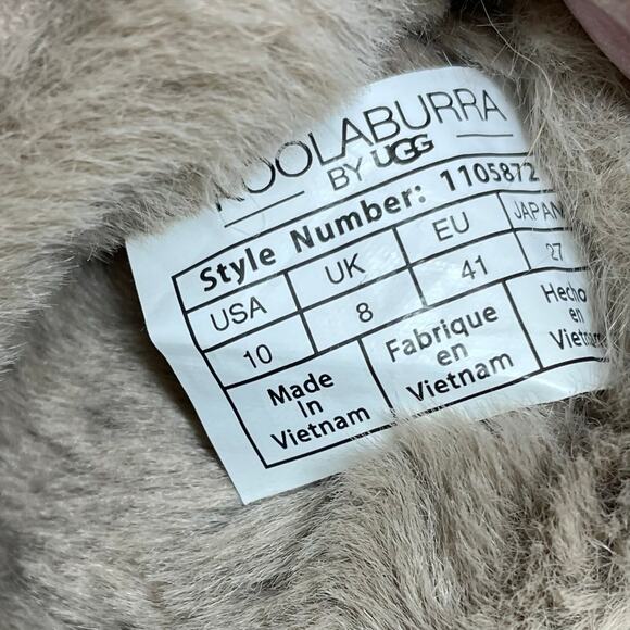 Koolaburra By UGG  Ishani Suede Bow Faux Fur Slippers Slides Amphora Taupe 10 - Picture 13 of 14